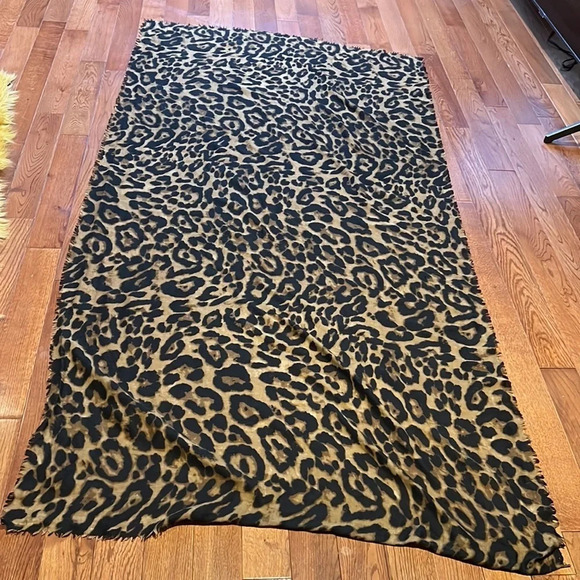 Aldo Leopard print cotton  oversized scarf - Picture 6 of 12